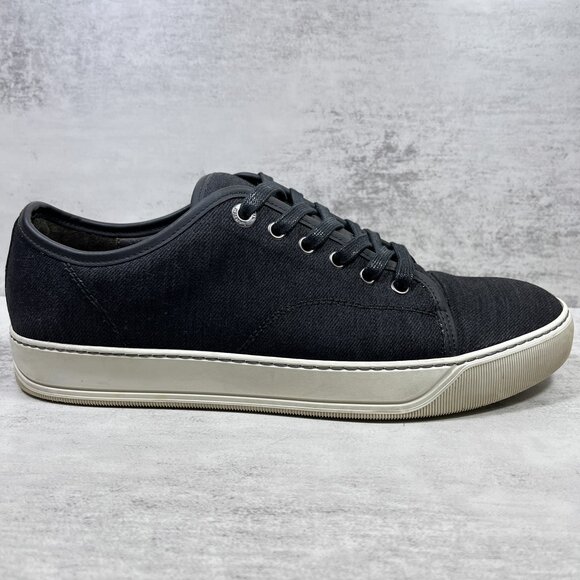 Lanvin Canvas Lace Up Sneakers - Men's Size UK 7 / US 8 - Black - Picture 4 of 14